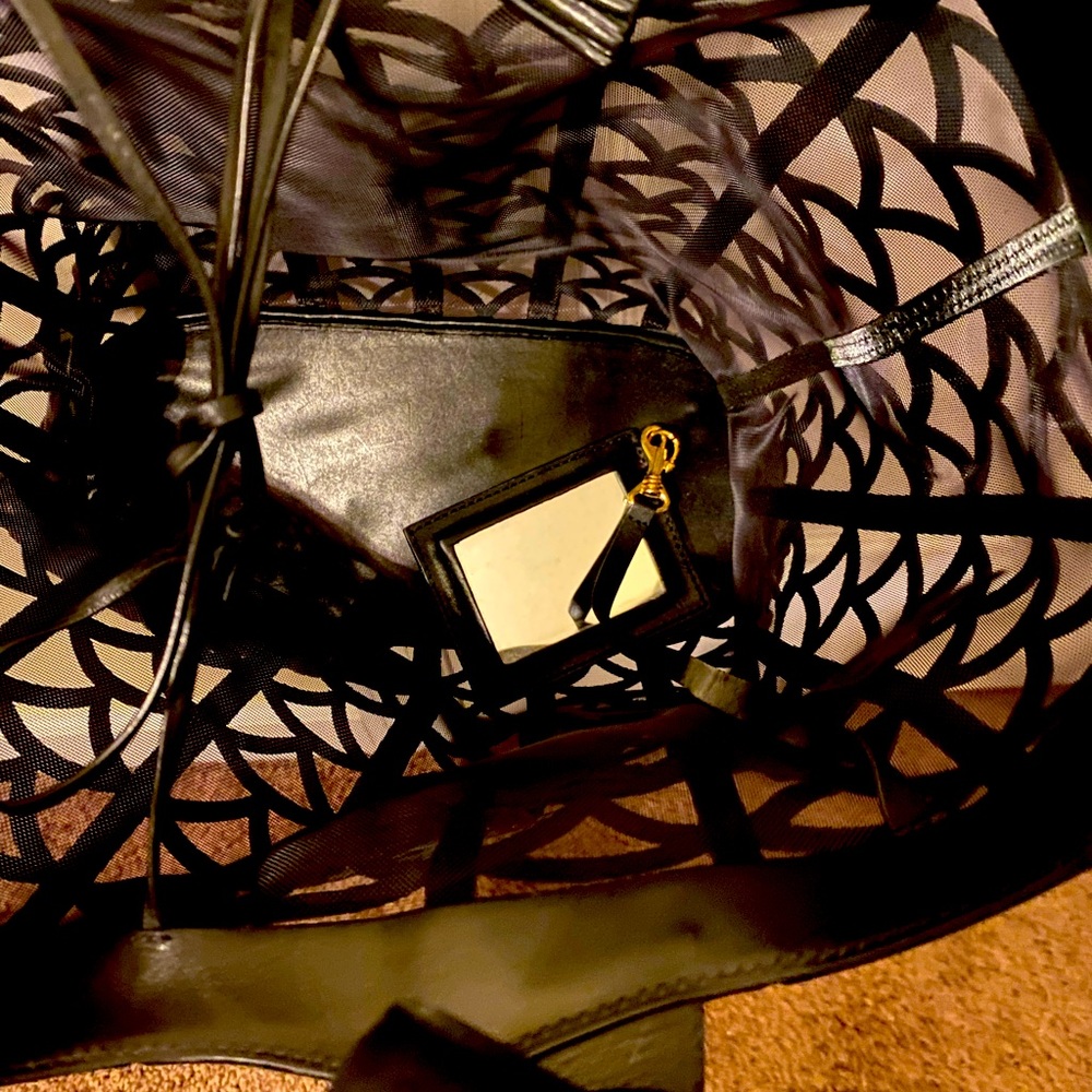 Black Leather and Sheer Marc Jacobs Purse